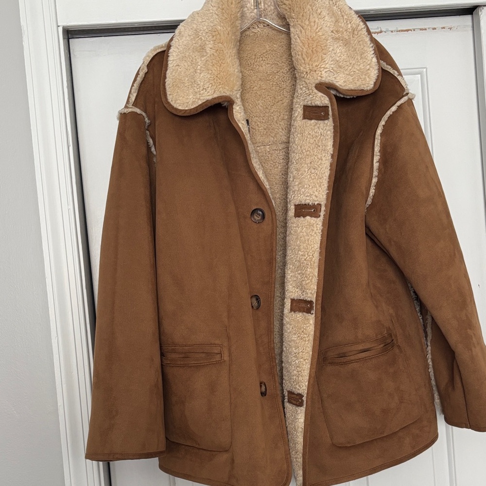 UO Faux Shearling Reversible Coat